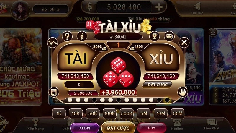 Tài xỉu online, trò chơi tung xúc xắc đổi thưởng cuốn hút game thủ